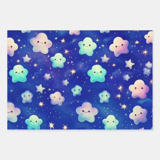 Schattig cloud wrapping papier inpakpapier vel (Voorkant 3)