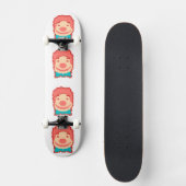 Schattig clown gezicht in pixels persoonlijk skateboard (Voorkant)