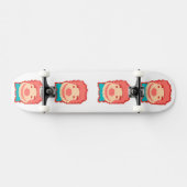 Schattig clown gezicht in pixels persoonlijk skateboard (Horizontaal)