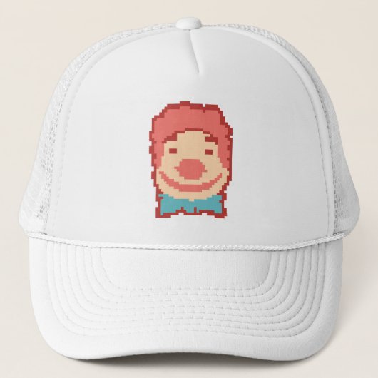 Schattig clown gezicht in pixels trucker pet (Voorkant)