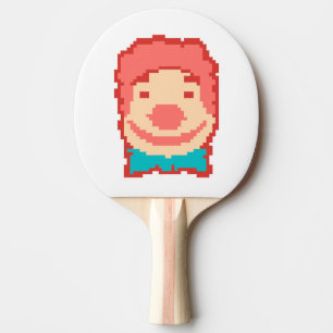 Schattig clown gezichtje in pixels tafeltennisbatje