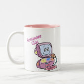 Schattig Computer Chic Ontwerp Tweekleurige Koffiemok (Links)