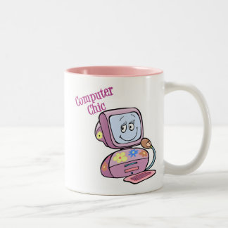 Schattig Computer Chic Ontwerp Tweekleurige Koffiemok