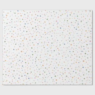 Schattig Confetti Patroon Speelse Gepersonalisee Cadeaupapier