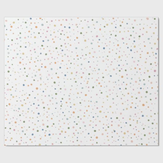 Schattig Confetti Patroon | Speelse Gepersonalisee Cadeaupapier (Vlak)