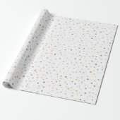 Schattig Confetti Patroon | Speelse Gepersonalisee Cadeaupapier (Uitgerold)