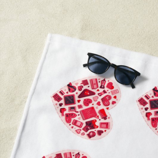 Schattig Confetti Patroon | Speelse Gepersonalisee Strandlaken (In situ)