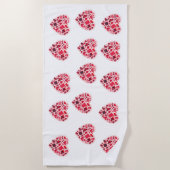 Schattig Confetti Patroon | Speelse Gepersonalisee Strandlaken (Voorkant)