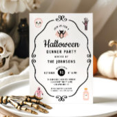 Schattig Coquette Halloween Dinerfeest Kaart