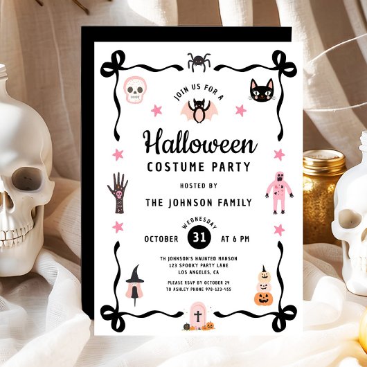Schattig Coquette Halloween Kostuumfeest Kaart