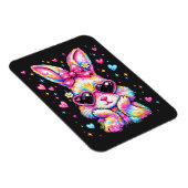 Schattig Coquette Tie Dye Konijn Paashaas Magneet (Rechterzijde)
