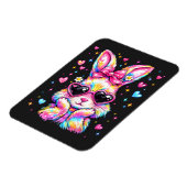 Schattig Coquette Tie Dye Konijn Paashaas Magneet (Linkerzijde)