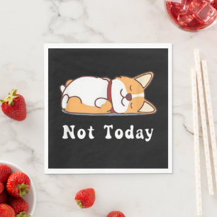 Schattig Corgi Cadeau Grappige Hond Liefhebber Nie Servet