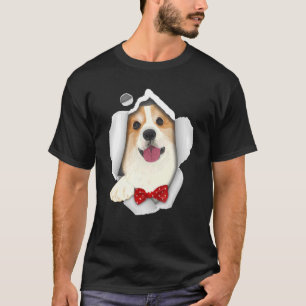 Schattig Corgi gescheurd doek Corgi Corgi Vrouwen T-shirt