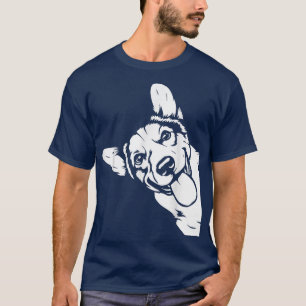 Schattig Corgi Hondengezicht Pup Dier Puppy Liefhe T-shirt