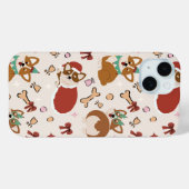 Schattig Corgi Kerstmis Naadloos Patroon Case-Mate iPhone Case (Achterkant (horizontaal))