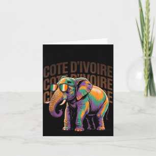 Schattig Côte Divoire Reis Olifant Ivoorkust Jonge Kaart