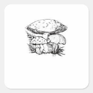 Schattig Cottagecore Esthetiek Paddenstoel Schimme Vierkante Sticker