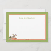 schattig Country Paashaas Feestdagenkaart (Achterkant)