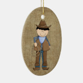 Schattig Cowboy keramisch Ornament (Rechts)