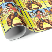 schattig cowboyprint cadeaupapier (Rol Hoek)