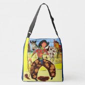 schattig cowboyprint crossbody tas (Achterkant)