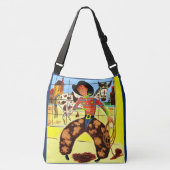 schattig cowboyprint crossbody tas (Voorkant)