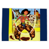 schattig cowboyprint groot cadeauzakje (Achterkant)