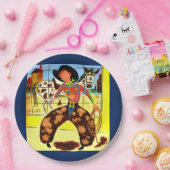 schattig cowboyprint papieren bordje (Feest)