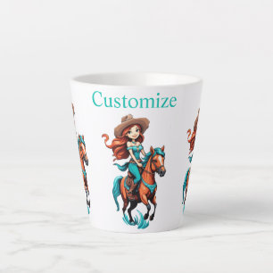 Schattig Cowgirl Riddt Pony Thunder_Cove Latte Mok