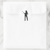 schattig cowgirl ronde sticker (Tas)