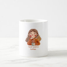 Schattig Cozy Anime Meisje Ik Wil Net Koffie Liefh