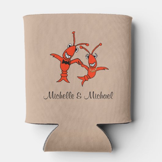 Schattig Crawfish paar Blikjeskoeler (Achterkant)