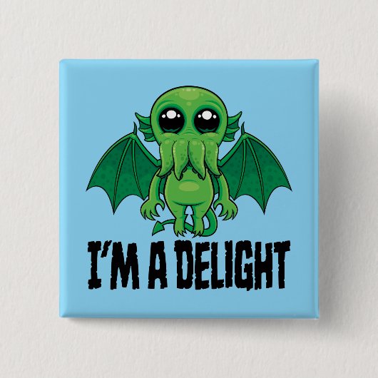 Schattig Cthulhu Monster Vierkante Button 5,1 Cm (Voorkant)