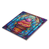 schattig cupcake bakkerij keuken tegeltje (Zijkant)