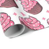 Schattig Cupcake Patroon Wrapping Papier (Rol Hoek)