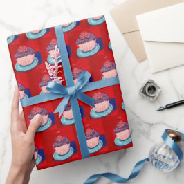 Schattig Cupcke Cadeaupapier