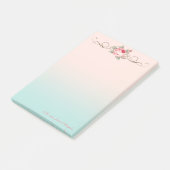 Schattig Cute Girly,Roos-gepersonaliseerd Post-it® Notes (Schuin)