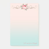 Schattig Cute Girly,Roos-gepersonaliseerd Post-it® Notes (Voorkant)