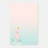 Schattig Cute Pink Flamingo Crown Post-it® Notes (Voorkant)