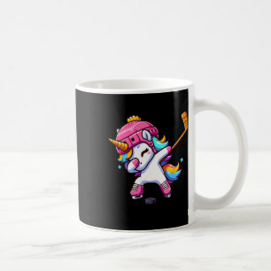 Schattig Dabbing Eenhoorn IJshockey Meisje Grappig Koffiemok