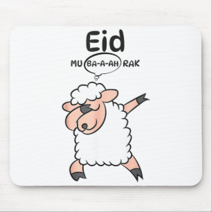 Schattig dabbing schaap Eid Mu-ba-a-ah-rak Eid Al Muismat