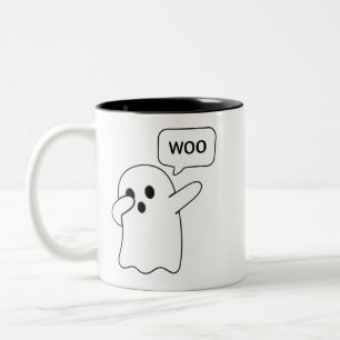 Schattig Dabbing Spookje Funny Dans Grafisch Tweekleurige Koffiemok