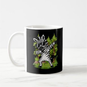 Schattig Dabbing Zebra Funny Zebra Dans Dier  Koffiemok