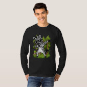 Schattig Dabbing Zebra Funny Zebra Dans Dier  T-shirt (Voorkant volledig)