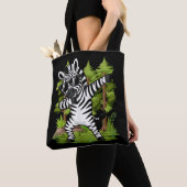 Schattig Dabbing Zebra Grappige Zebra Dans Dier Tote Bag (Dichtbij)