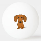 Schattig Dachshund | Cartoon Wiener Dog Pingpongbal (Voorkant)