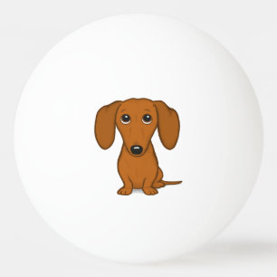 Schattig Dachshund   Cartoon Wiener Dog Pingpongbal