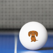 Schattig Dachshund | Cartoon Wiener Dog Pingpongbal (Net)