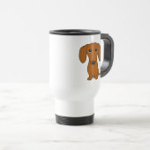 Schattig Dachshund | Cartoon Wiener Dog Reisbeker (Voorkant rechts)